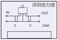 圖3：降壓電路的PCB設(shè)計(jì)示例。