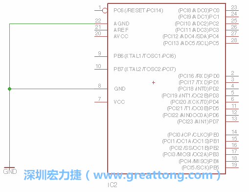 排針的用途是連接微控制器的輸出和輸入，它提供了一個(gè)平臺給焊線和針腳。