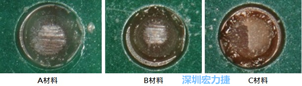 圖14- 冷球拉力試驗(yàn)后，光學(xué)顯微鏡下的失效模式