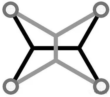 灰色Steiner樹不是最優(yōu)的，但黑色Steiner樹是最優(yōu)的。